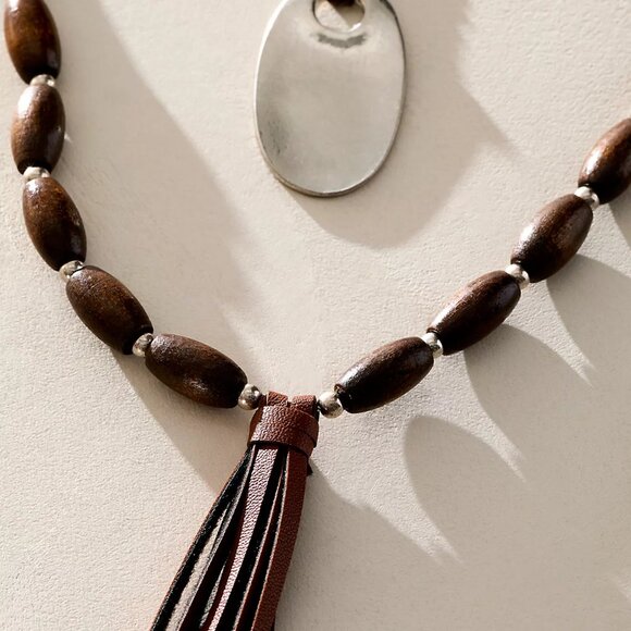 Lottie Long Layer Necklace Chocolate - Picture 3 of 5